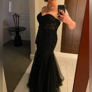 Amelia Couture Beaded Strapless Dress